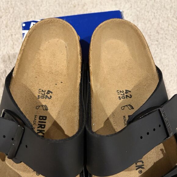 NIB Birkenstock Arizona Birko-Flor Sandals Black EU 42/women 11/men 9 Reg Fit main image 7